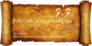 Fülöp Feliciána névjegykártya